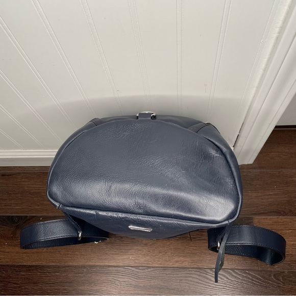 Rebecca Minkoff Julian Leather Backpack in Navy Medium - Picture 6 of 16